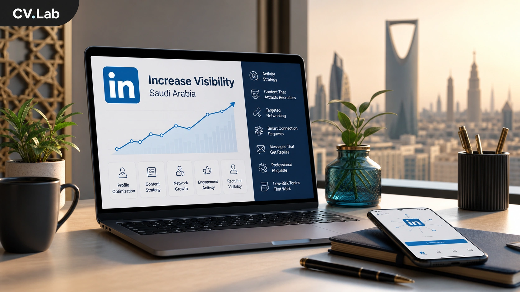 Visual concept of a growing professional network to increase LinkedIn visibility through activity and outreach.